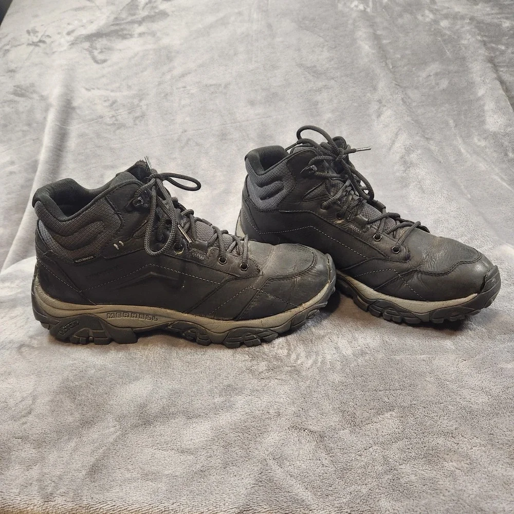 Merrell Boot Mens 12 Black Moab Adventure Mid Waterproof Hiking Walking Gorpcore